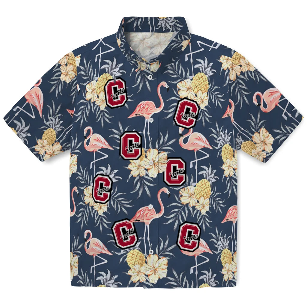 Colgate Raiders Hawaiian Shirt - Flamingo Hibiscus | Hula Hawaiian Shirts