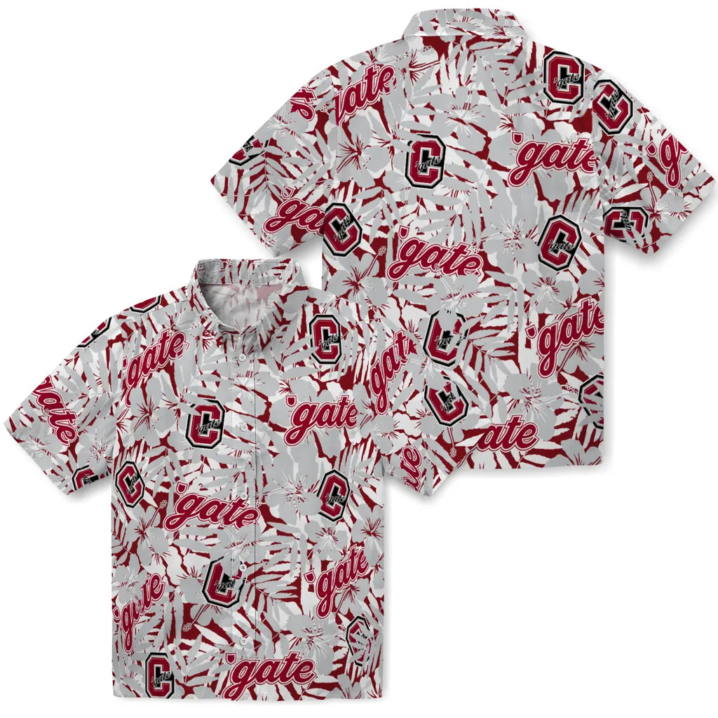 Colgate Raiders Hawaiian Shirt - Hibiscus Overlay | Hula Hawaiian Shirts