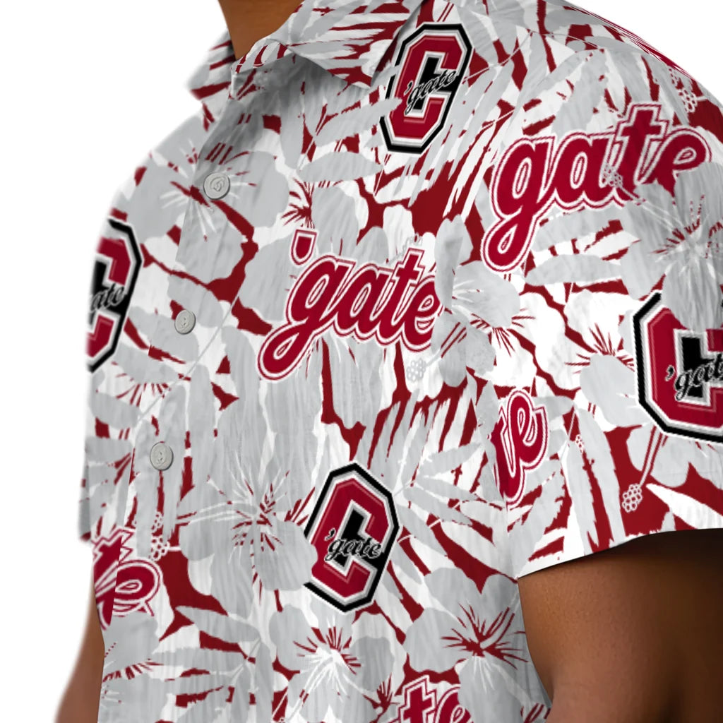 Colgate Raiders Hawaiian Shirt - Hibiscus Overlay | Hula Hawaiian Shirts