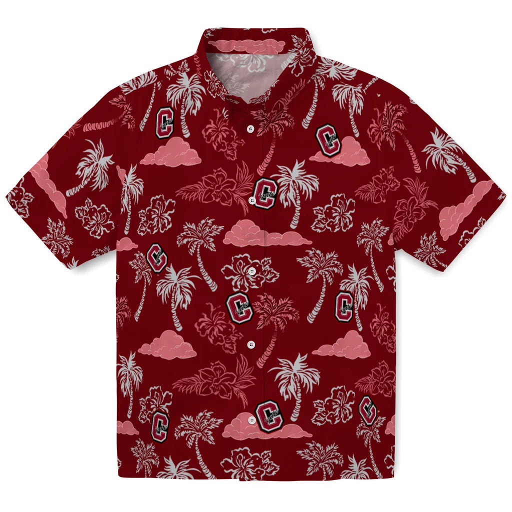 Colgate Raiders Hawaiian Shirt - Palm And Clouds | Hula Hawaiian Shirts
