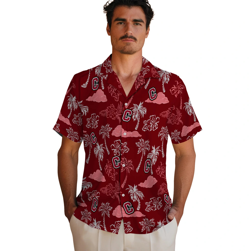 Colgate Raiders Hawaiian Shirt - Palm And Clouds | Hula Hawaiian Shirts
