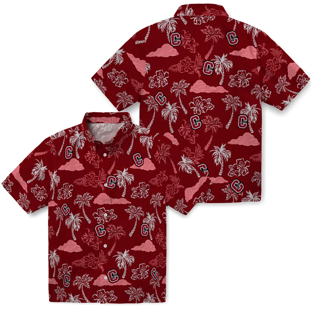 Colgate Raiders Hawaiian Shirt - Palm And Clouds | Hula Hawaiian Shirts