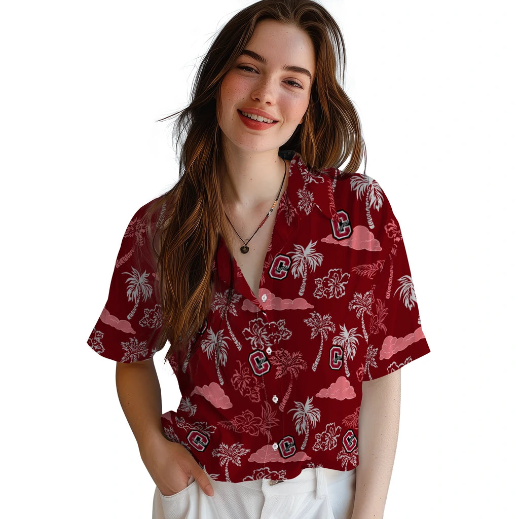 Colgate Raiders Hawaiian Shirt - Palm And Clouds | Hula Hawaiian Shirts
