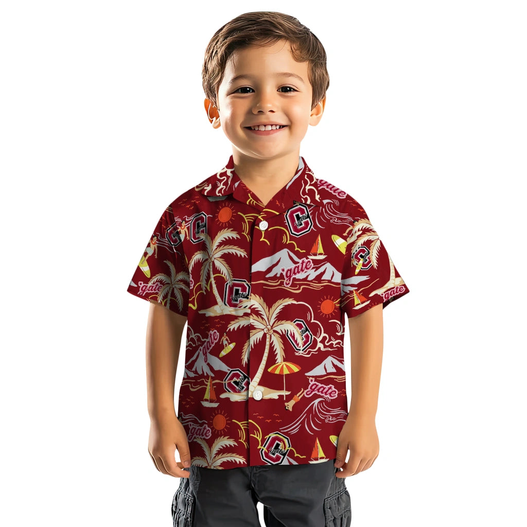Colgate Raiders Hawaiian Shirt - Palm Tree Island | Hula Hawaiian Shirts