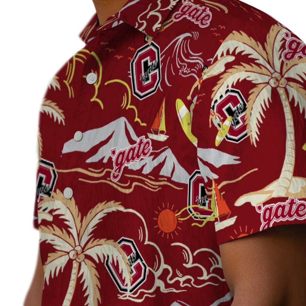 Colgate Raiders Hawaiian Shirt - Palm Tree Island | Hula Hawaiian Shirts