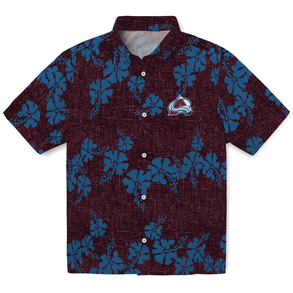 Colorado Avalanche Hawaiian Shirt - 50th State Flower | Hula Hawaiian Shirts