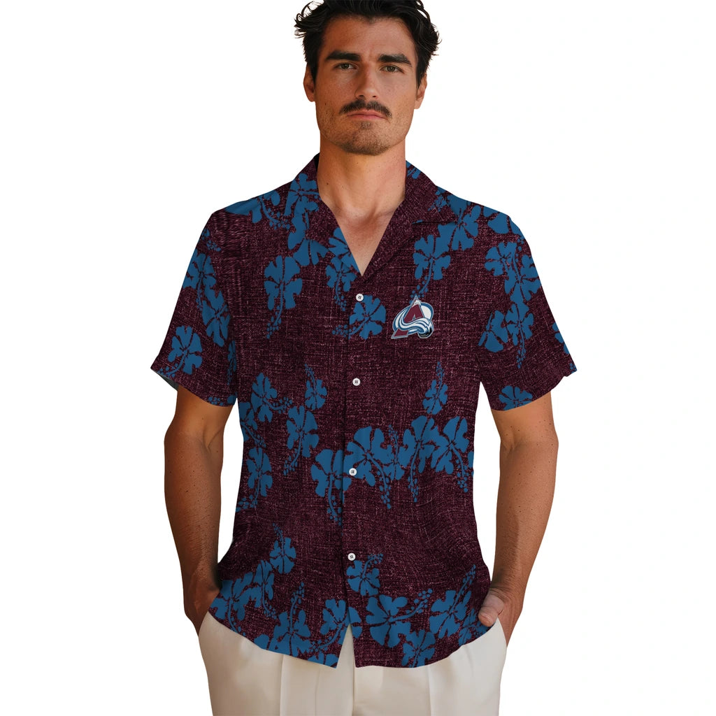 Colorado Avalanche Hawaiian Shirt - 50th State Flower | Hula Hawaiian Shirts