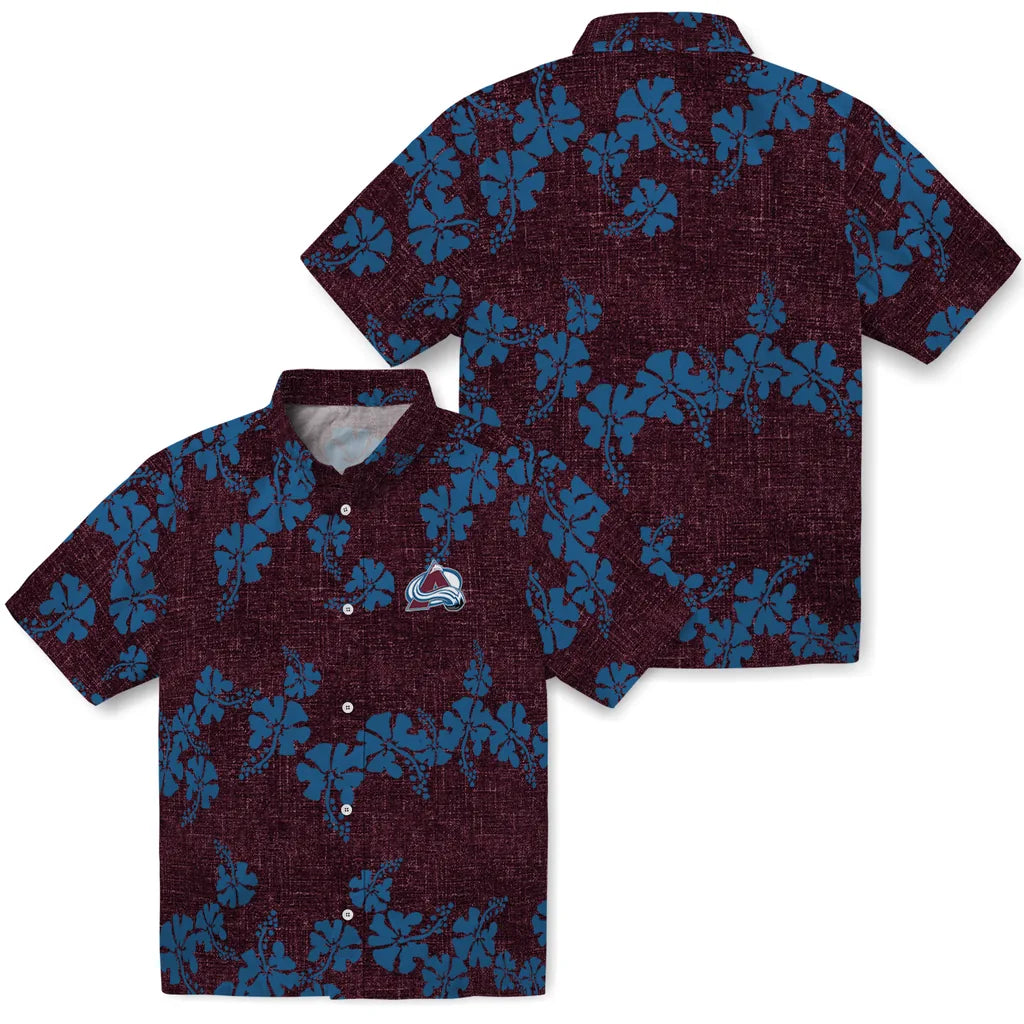 Colorado Avalanche Hawaiian Shirt - 50th State Flower | Hula Hawaiian Shirts