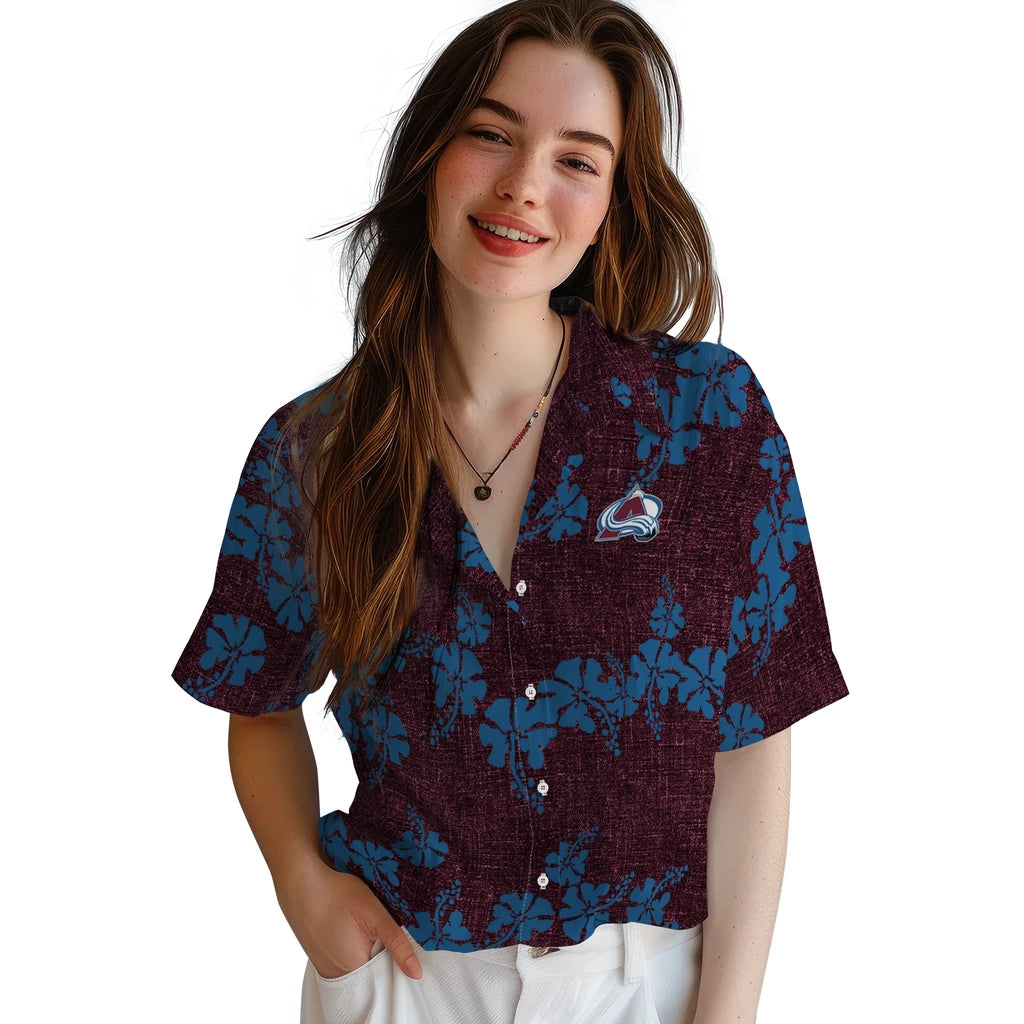 Colorado Avalanche Hawaiian Shirt - 50th State Flower | Hula Hawaiian Shirts