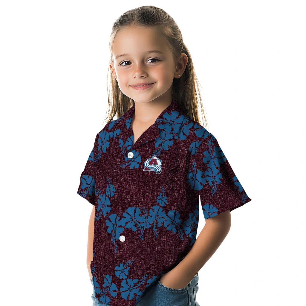 Colorado Avalanche Hawaiian Shirt - 50th State Flower | Hula Hawaiian Shirts