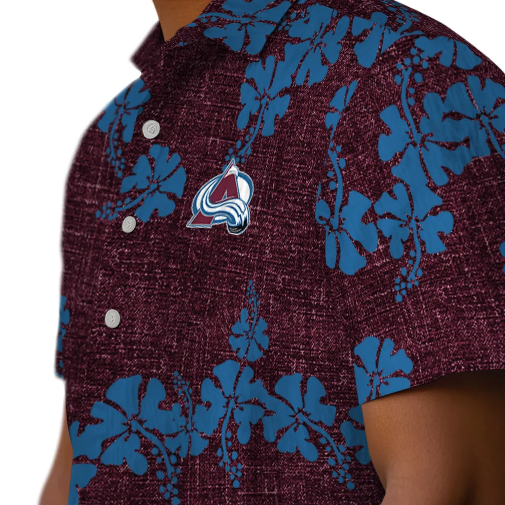 Colorado Avalanche Hawaiian Shirt - 50th State Flower | Hula Hawaiian Shirts
