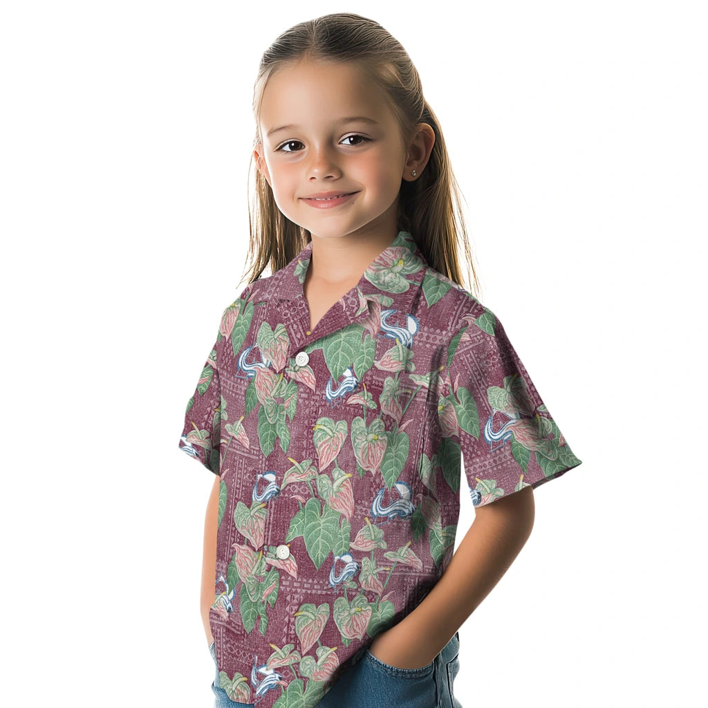 Colorado Avalanche Hawaiian Shirt - Anthurium Overlay | Hula Hawaiian Shirts