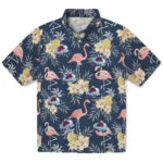 Colorado Avalanche Hawaiian Shirt - Flamingo Hibiscus | Hula Hawaiian Shirts