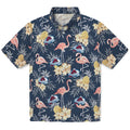 Colorado Avalanche Hawaiian Shirt - Flamingo Hibiscus | Hula Hawaiian Shirts
