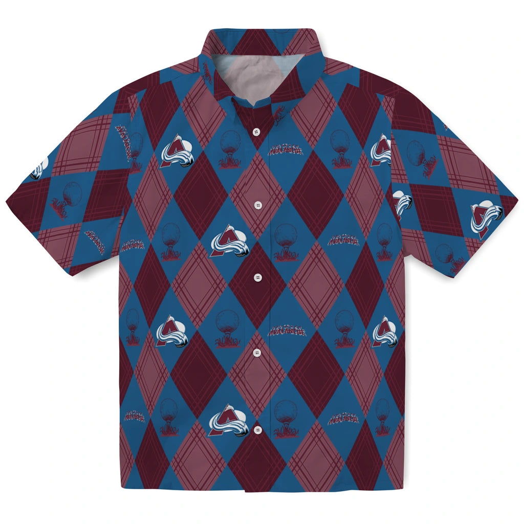 Colorado Avalanche Hawaiian Shirt - Golfing Plaid | Hula Hawaiian Shirts