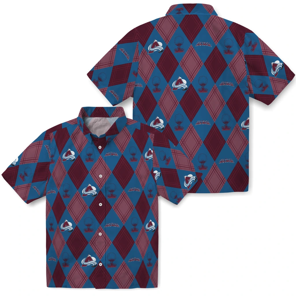 Colorado Avalanche Hawaiian Shirt - Golfing Plaid | Hula Hawaiian Shirts