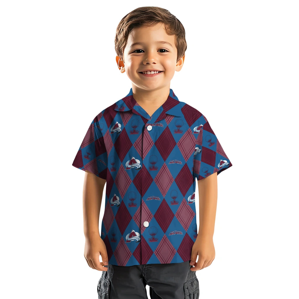 Colorado Avalanche Hawaiian Shirt - Golfing Plaid | Hula Hawaiian Shirts