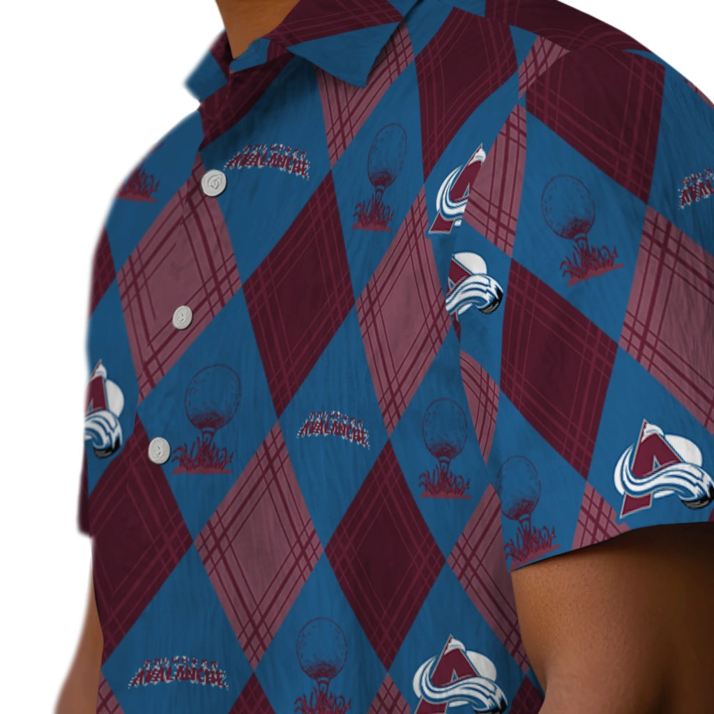 Colorado Avalanche Hawaiian Shirt - Golfing Plaid | Hula Hawaiian Shirts