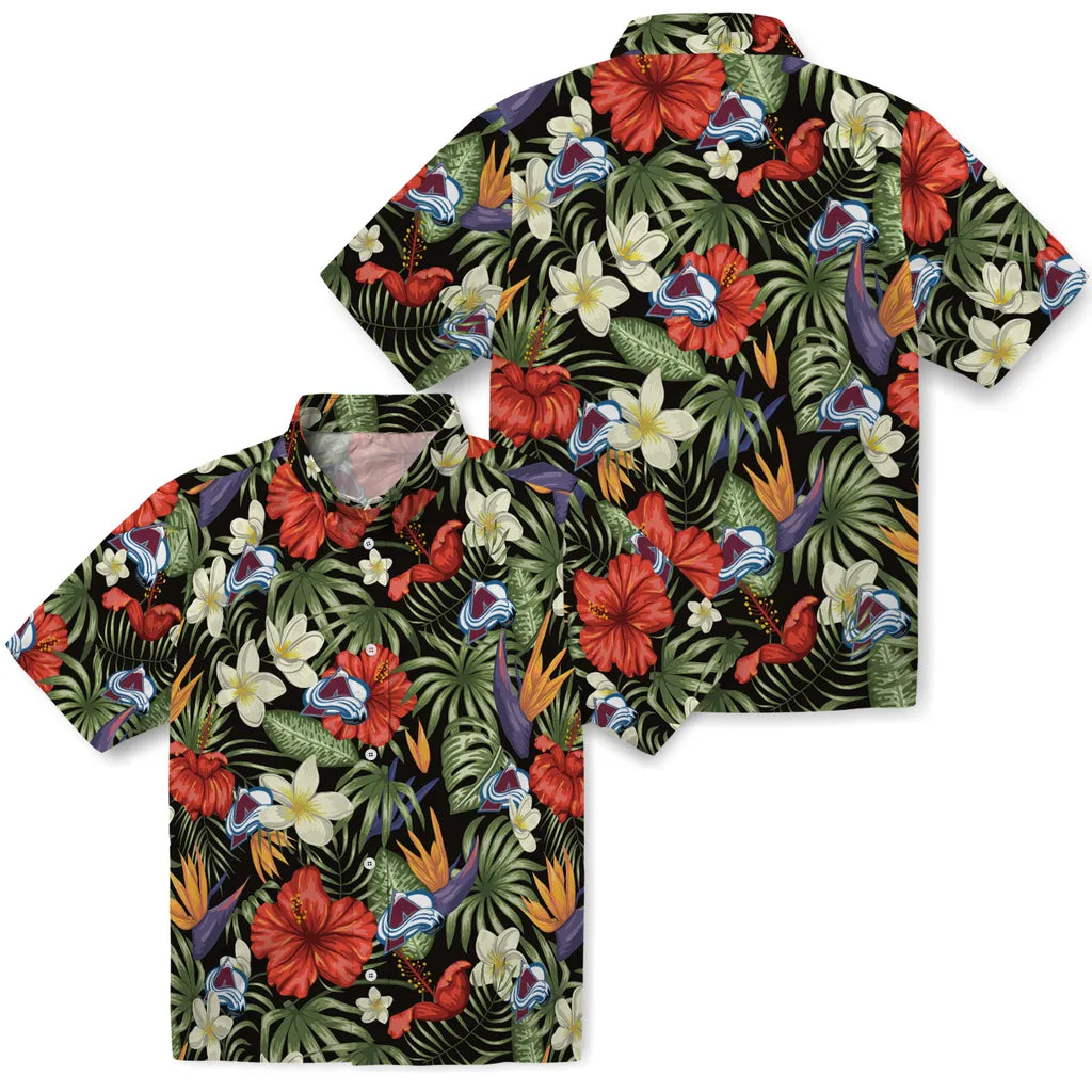 Colorado Avalanche Hawaiian Shirt - Hawaii Floral Hibiscus | Hula Hawaiian Shirts
