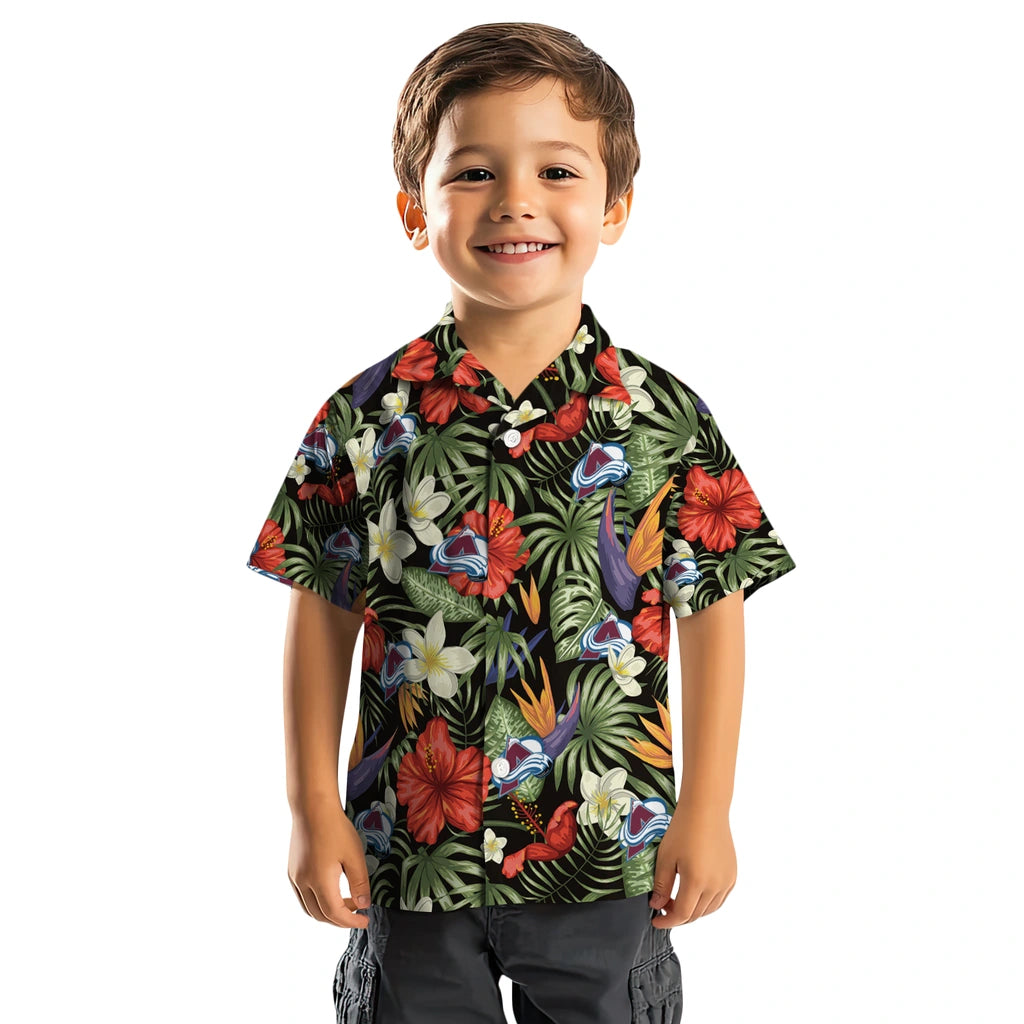 Colorado Avalanche Hawaiian Shirt - Hawaii Floral Hibiscus | Hula Hawaiian Shirts