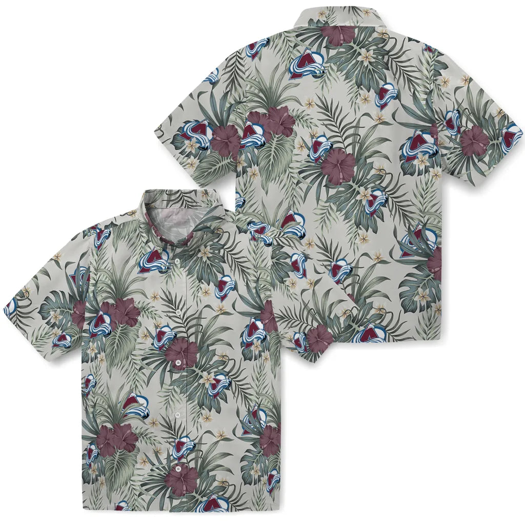 Colorado Avalanche Hawaiian Shirt - Hibiscus Designs | Hula Hawaiian Shirts
