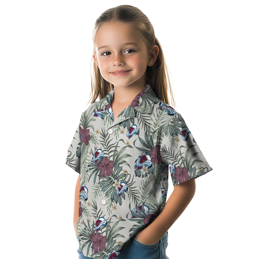 Colorado Avalanche Hawaiian Shirt - Hibiscus Designs | Hula Hawaiian Shirts