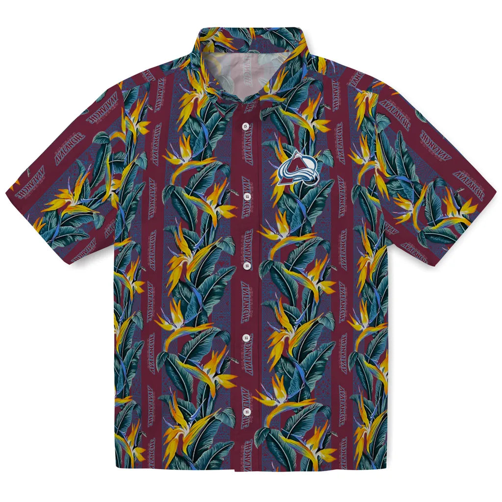 Colorado Avalanche Hawaiian Shirt - Paradise Vines | Hula Hawaiian Shirts