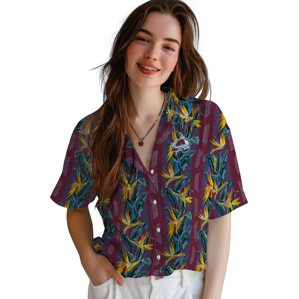 Colorado Avalanche Hawaiian Shirt - Paradise Vines | Hula Hawaiian Shirts