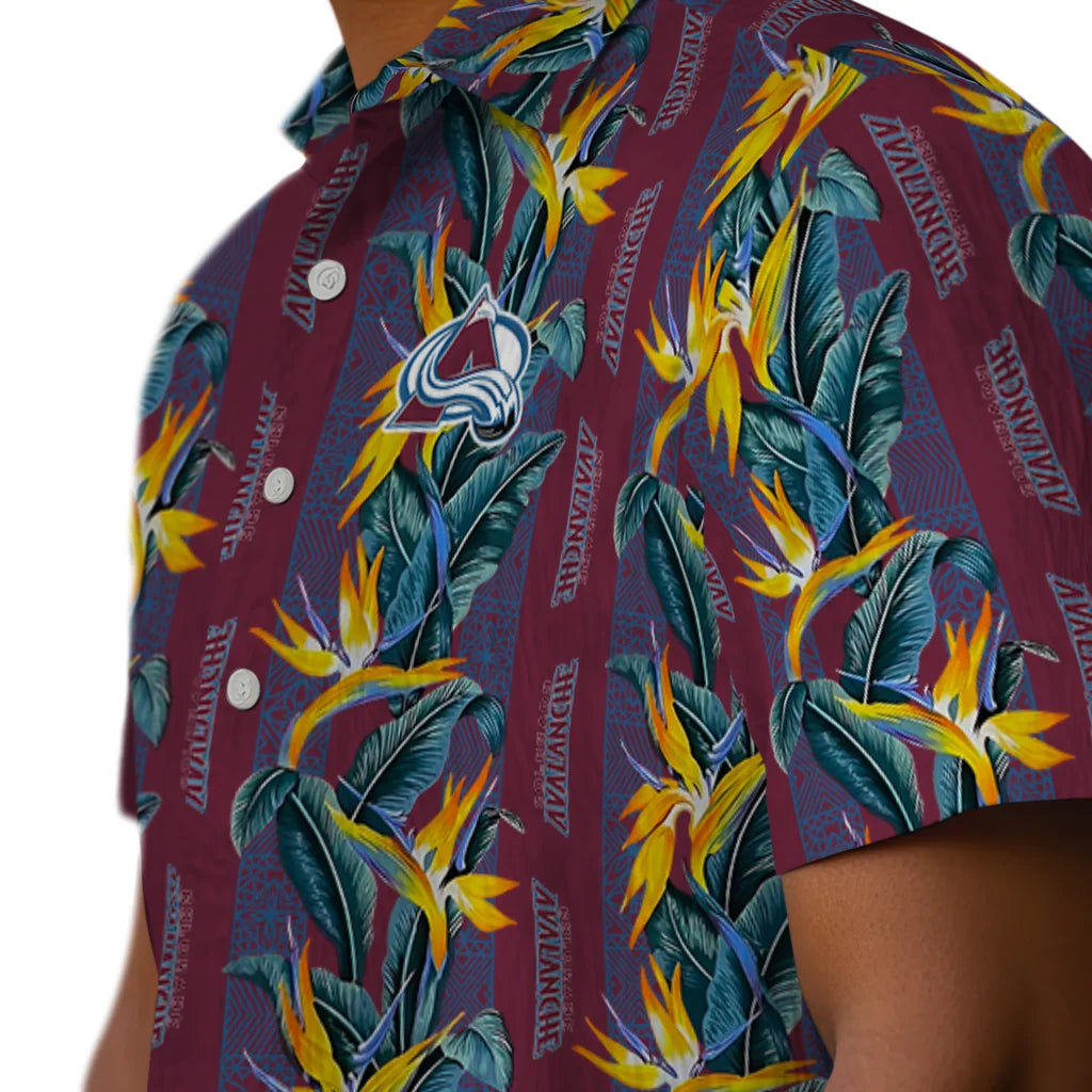 Colorado Avalanche Hawaiian Shirt - Paradise Vines | Hula Hawaiian Shirts