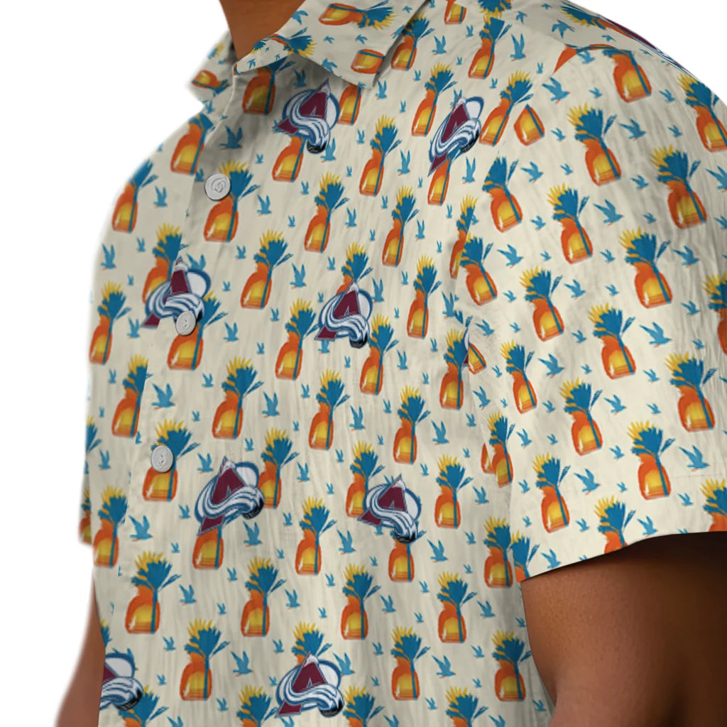 Colorado Avalanche Hawaiian Shirt - Pineapple Delight | Hula Hawaiian Shirts