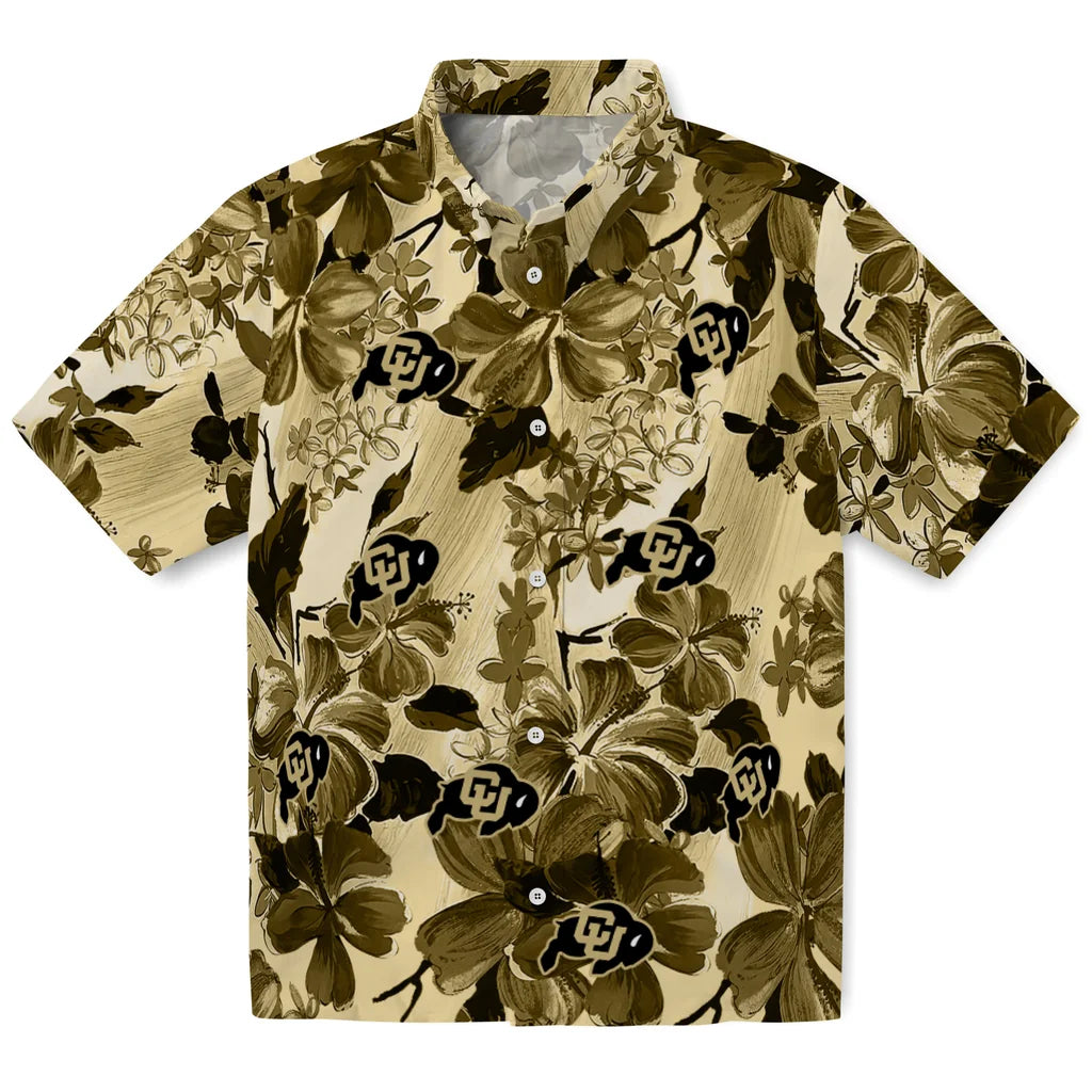 Colorado Buffaloes Hawaiian Shirt - Hibiscus Arrangement | Hula Hawaiian Shirts