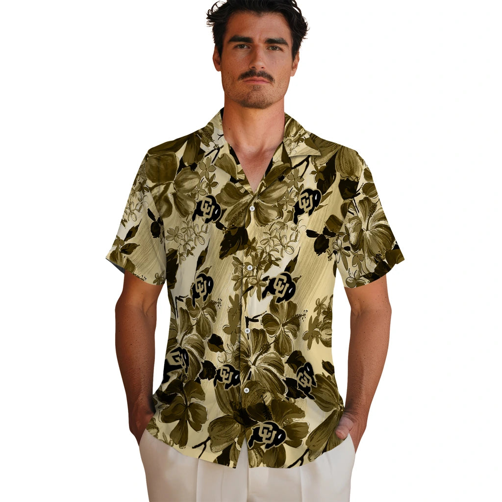 Colorado Buffaloes Hawaiian Shirt - Hibiscus Arrangement | Hula Hawaiian Shirts