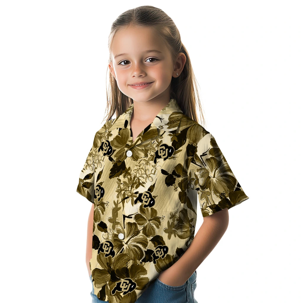 Colorado Buffaloes Hawaiian Shirt - Hibiscus Arrangement | Hula Hawaiian Shirts