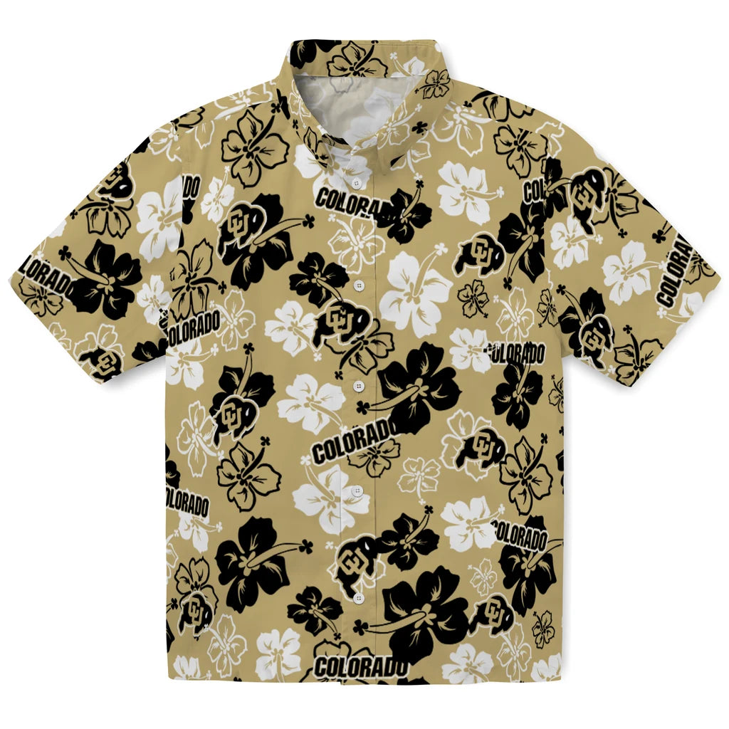Colorado Buffaloes Hawaiian Shirt - Hibiscus Flower Design | Hula Hawaiian Shirts