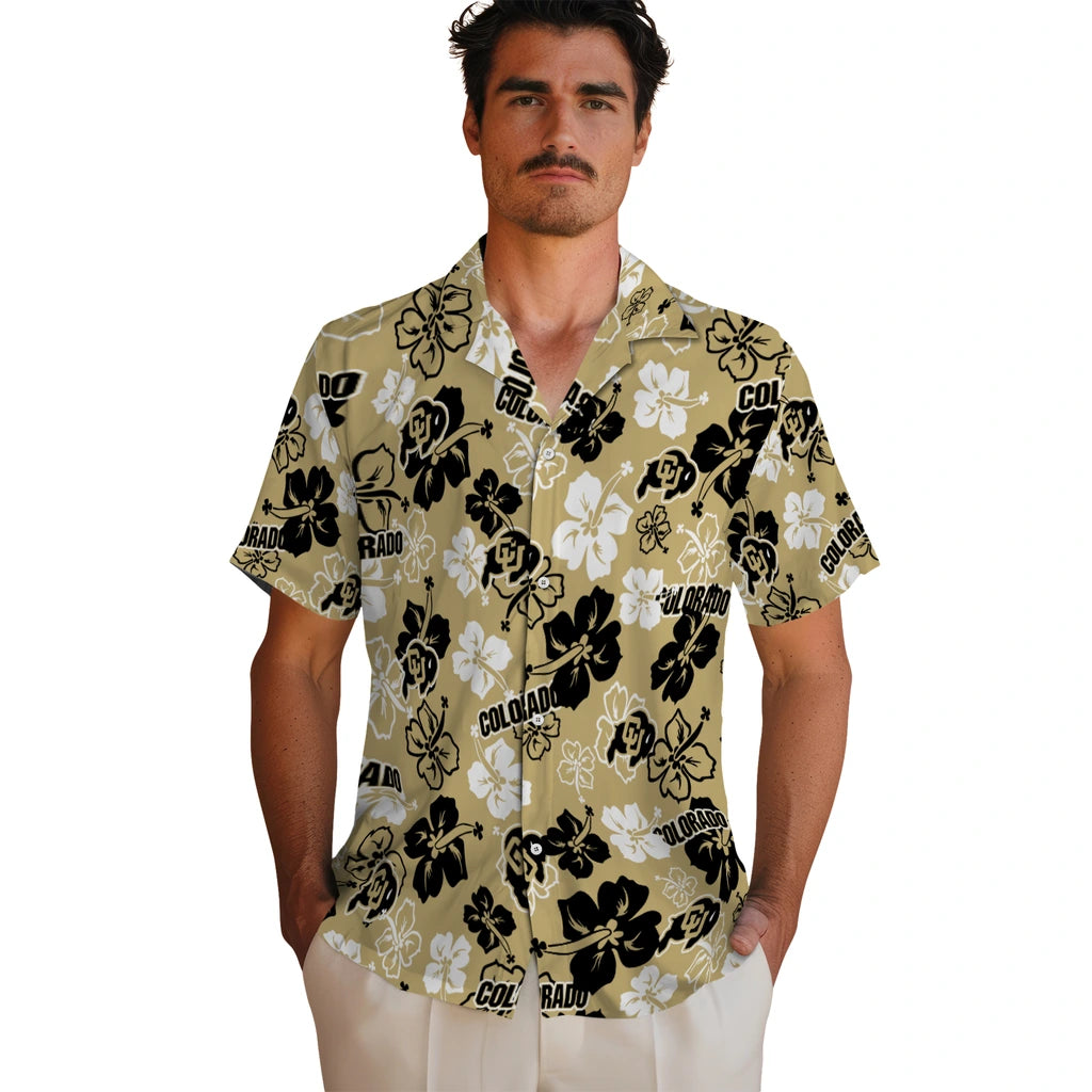 Colorado Buffaloes Hawaiian Shirt - Hibiscus Flower Design | Hula Hawaiian Shirts