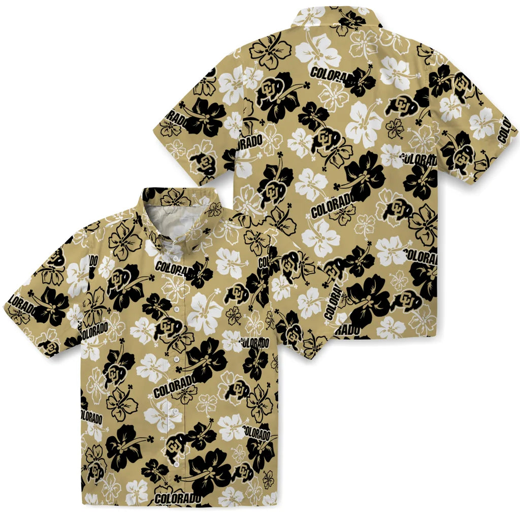 Colorado Buffaloes Hawaiian Shirt - Hibiscus Flower Design | Hula Hawaiian Shirts