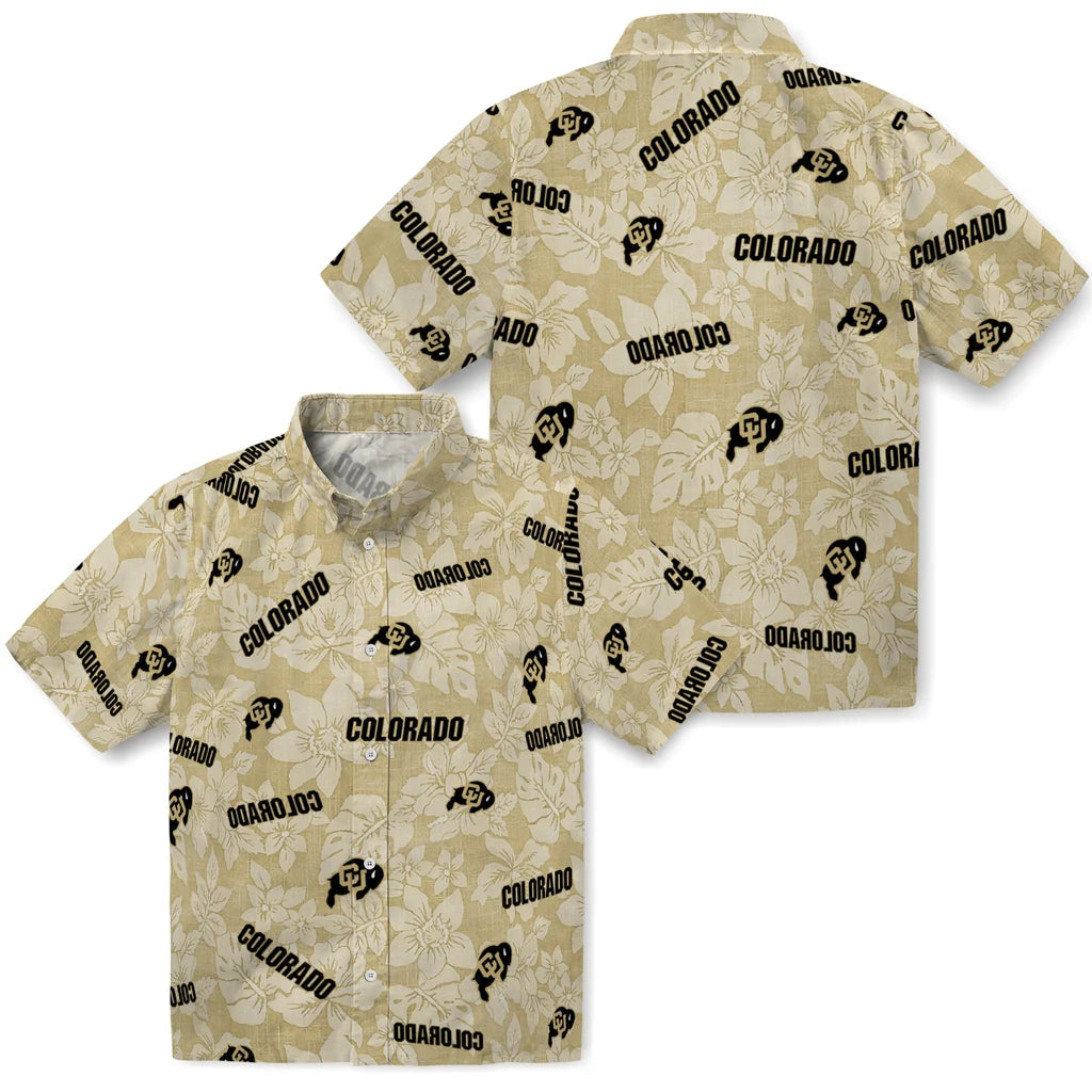 Colorado Buffaloes Hawaiian Shirt - Hibiscus Oasis | Hula Hawaiian Shirts