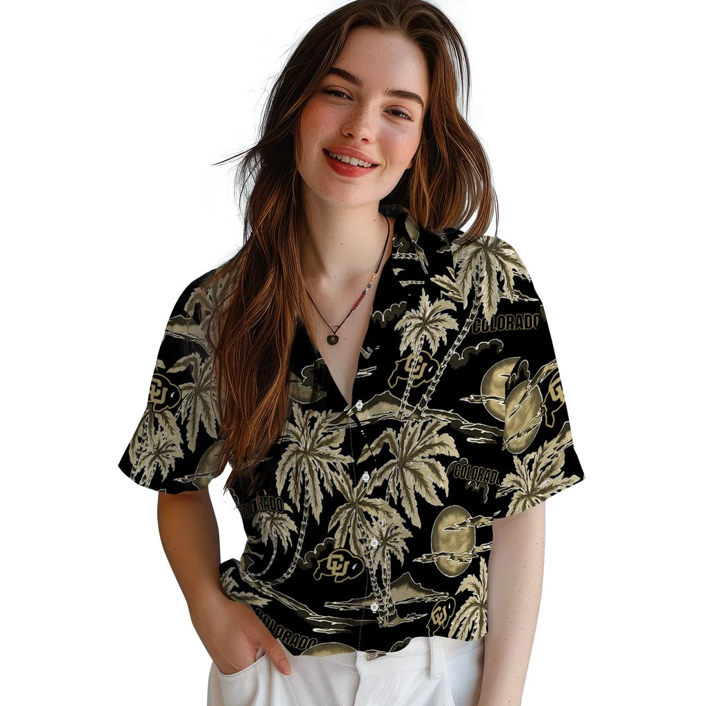 Colorado Buffaloes Hawaiian Shirt - Palm Sunset | Hula Hawaiian Shirts