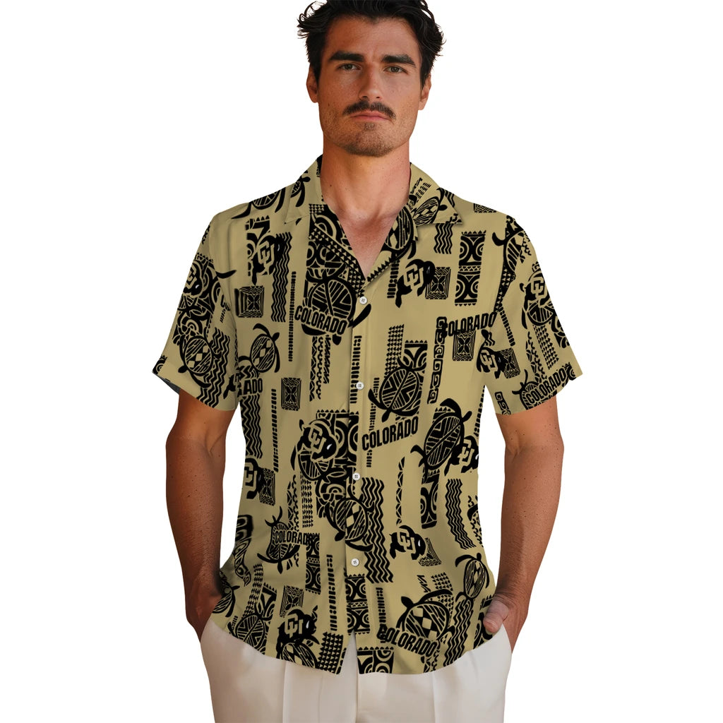 Colorado Buffaloes Hawaiian Shirt - Turtle Lines | Hula Hawaiian Shirts