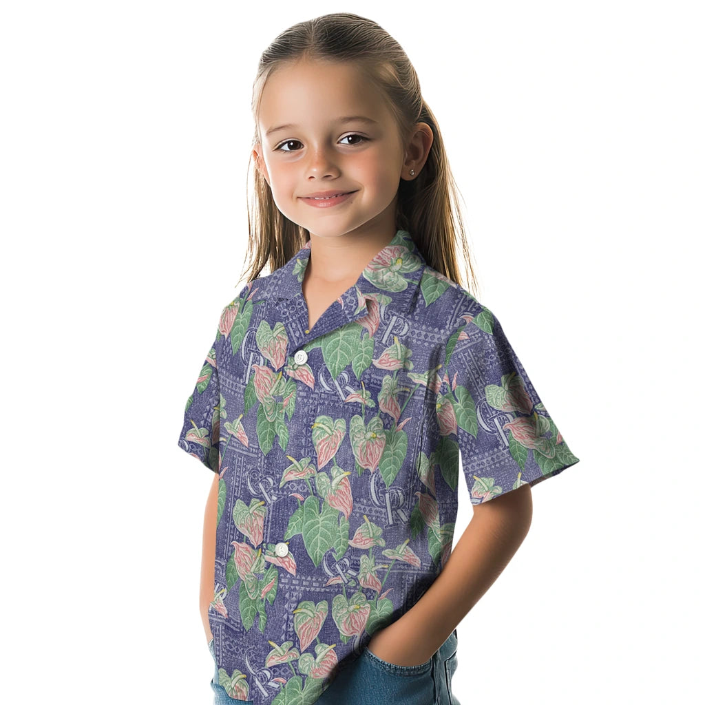 Colorado Rockies Hawaiian Shirt - Anthurium Overlay | Hula Hawaiian Shirts