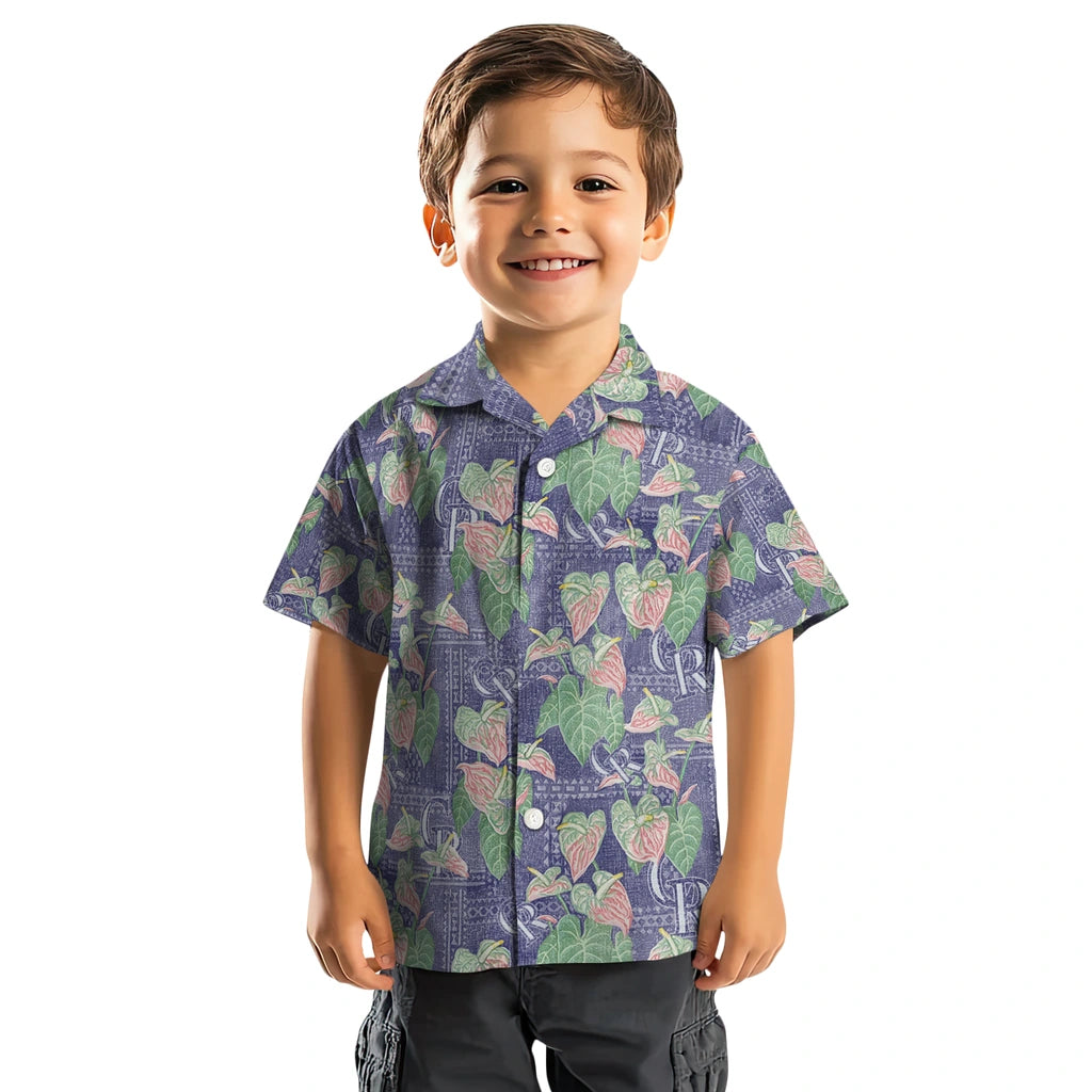 Colorado Rockies Hawaiian Shirt - Anthurium Overlay | Hula Hawaiian Shirts
