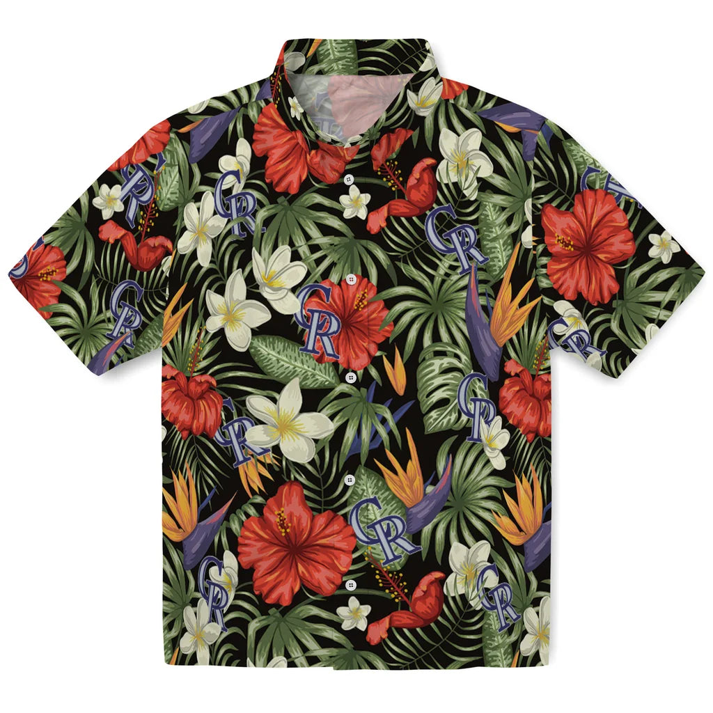 Colorado Rockies Hawaiian Shirt - Hawaii Floral Hibiscus | Hula Hawaiian Shirts