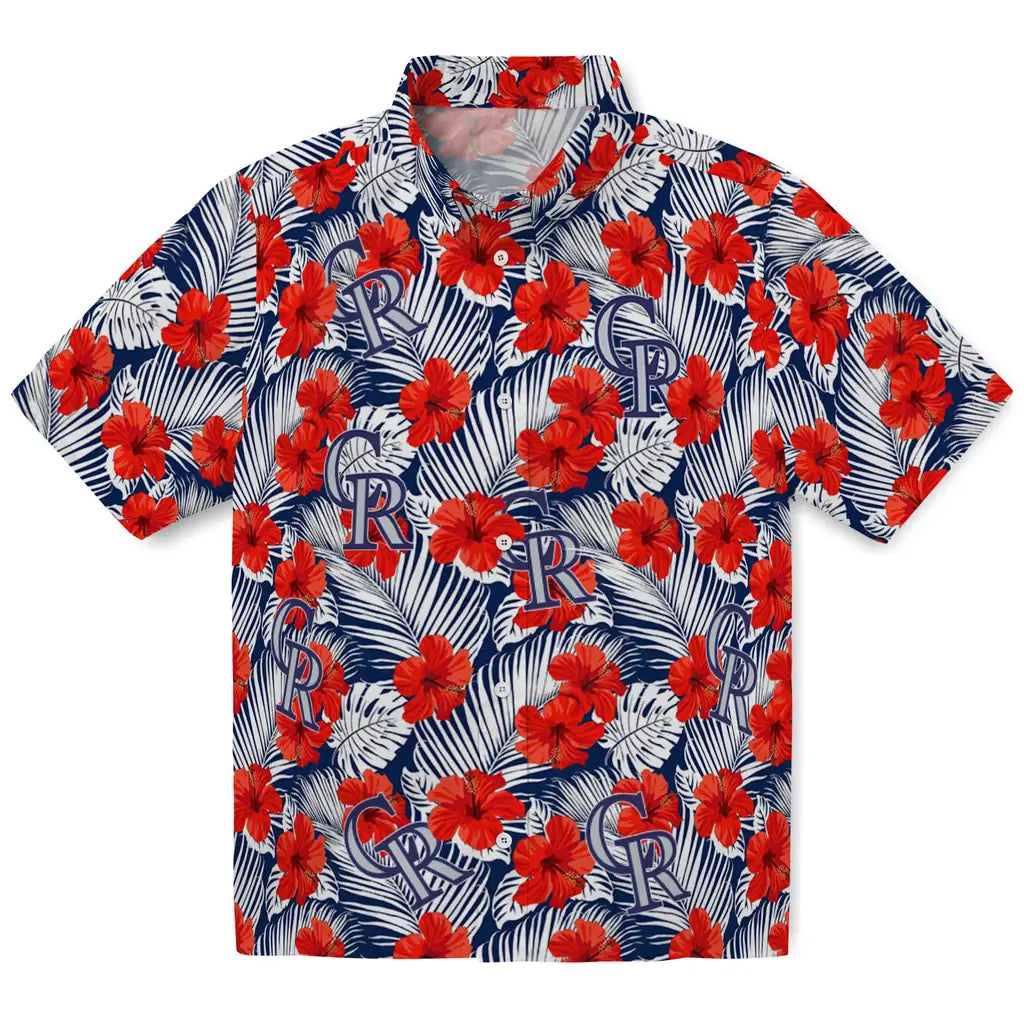 Colorado Rockies Hawaiian Shirt - Hibiscus Fiesta | Hula Hawaiian Shirts