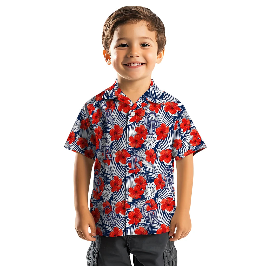 Colorado Rockies Hawaiian Shirt - Hibiscus Fiesta | Hula Hawaiian Shirts