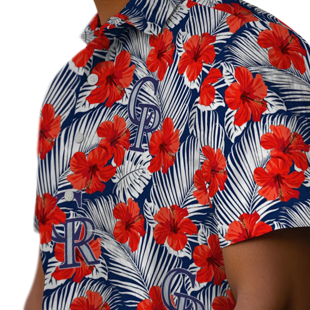 Colorado Rockies Hawaiian Shirt - Hibiscus Fiesta | Hula Hawaiian Shirts