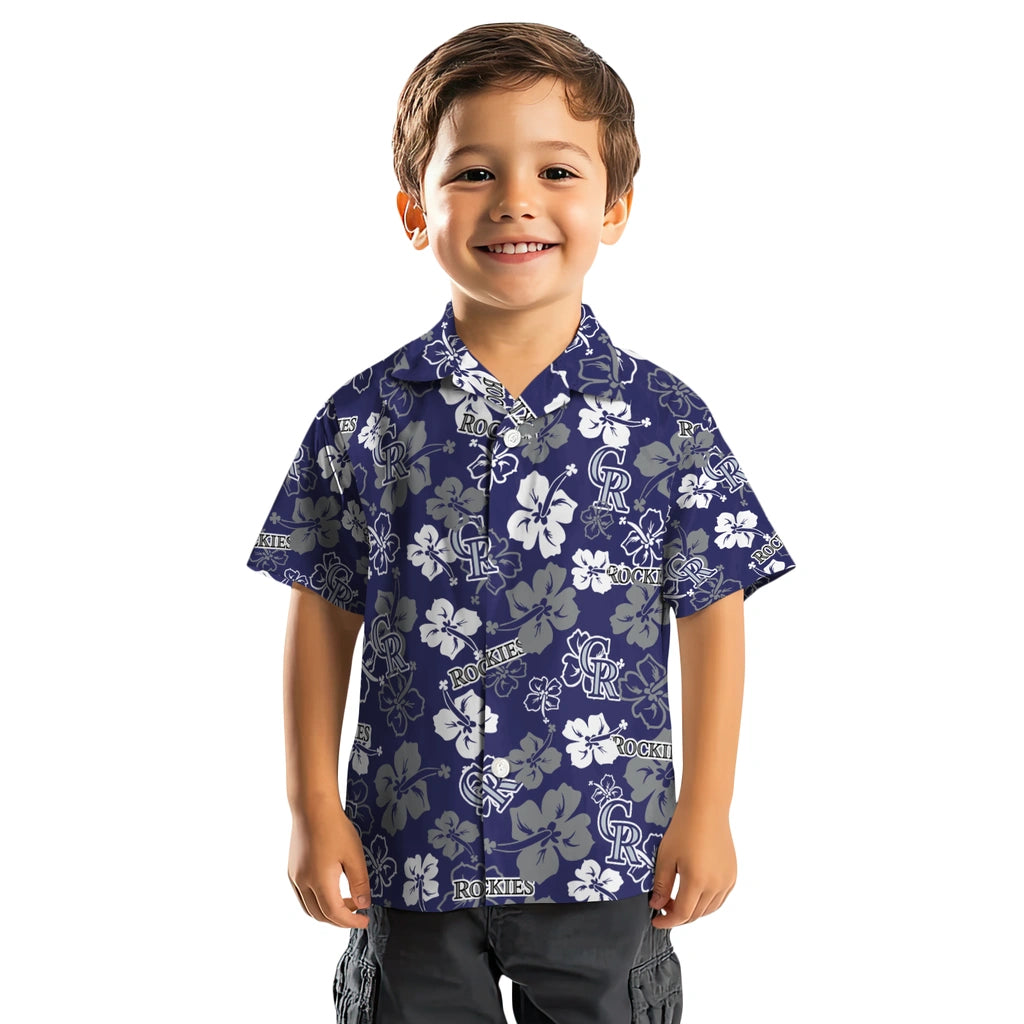 Colorado Rockies Hawaiian Shirt - Hibiscus Flower Design | Hula Hawaiian Shirts
