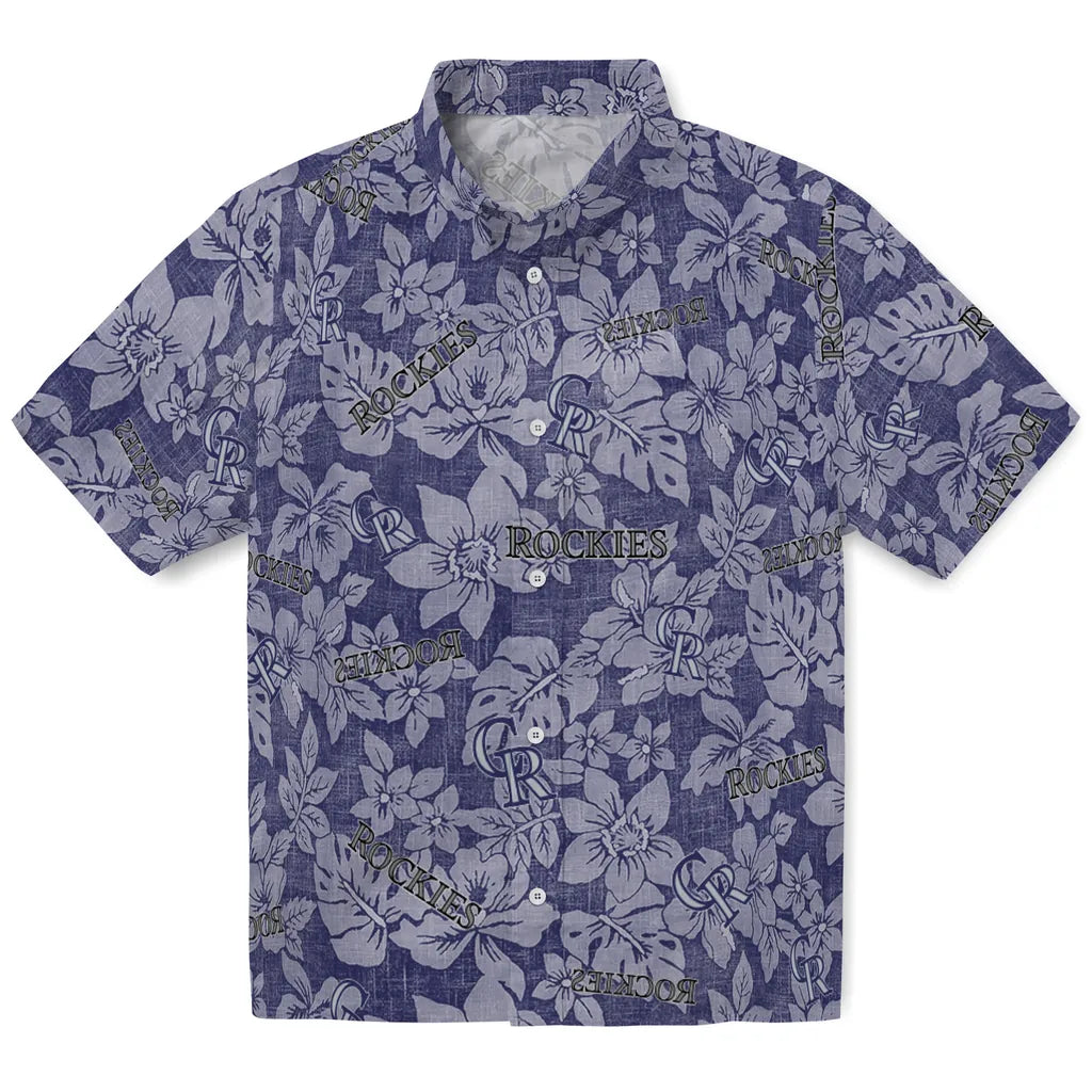 Colorado Rockies Hawaiian Shirt - Hibiscus Oasis | Hula Hawaiian Shirts