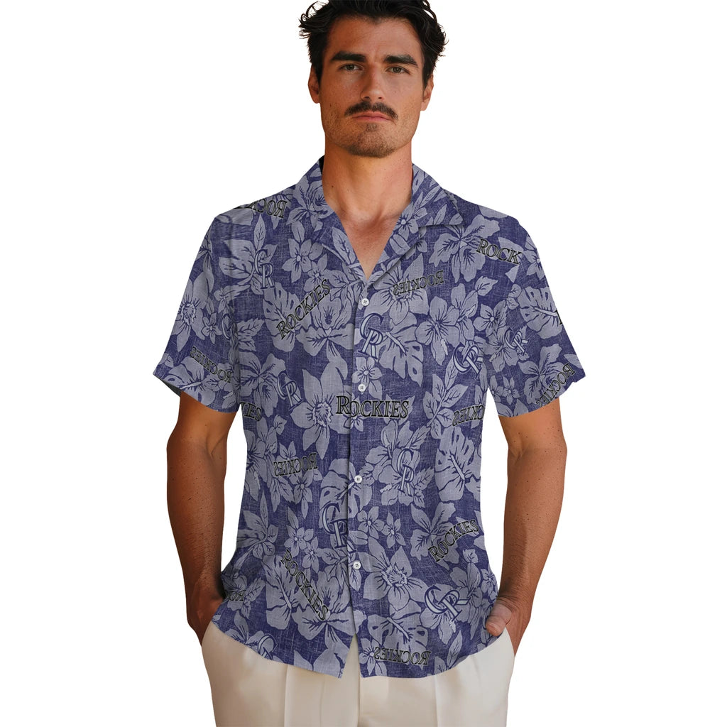 Colorado Rockies Hawaiian Shirt - Hibiscus Oasis | Hula Hawaiian Shirts