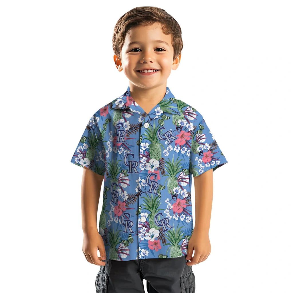 Colorado Rockies Hawaiian Shirt - Pineapple Bouquet | Hula Hawaiian Shirts