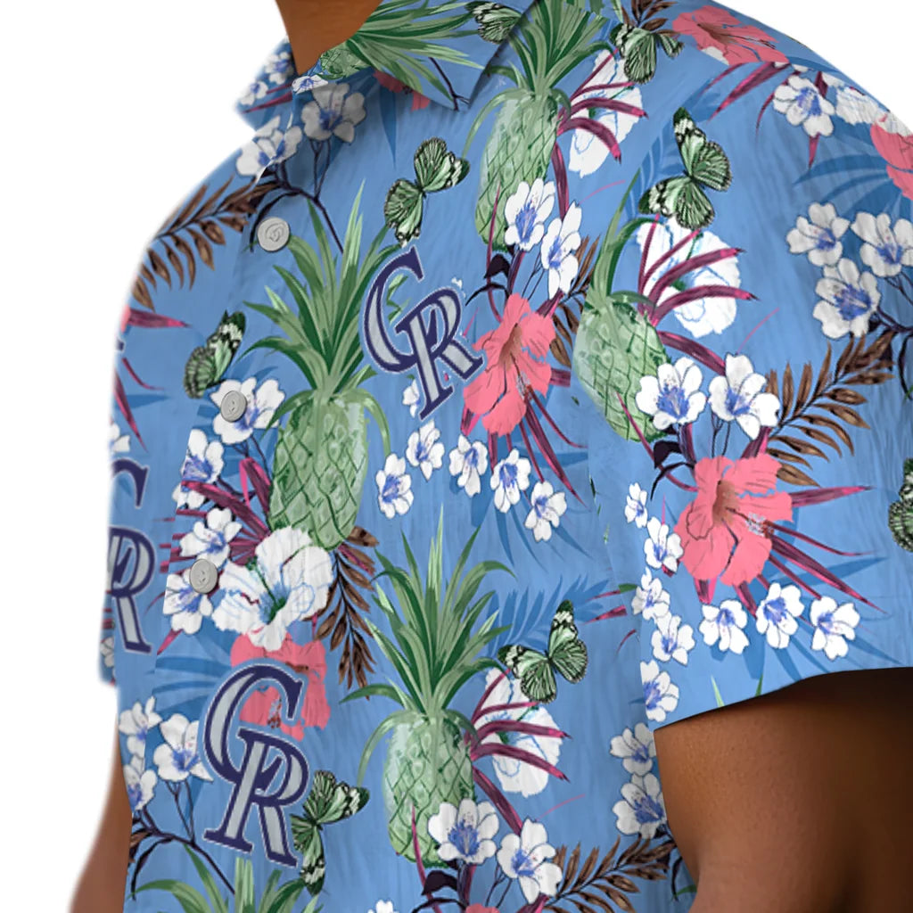 Colorado Rockies Hawaiian Shirt - Pineapple Bouquet | Hula Hawaiian Shirts